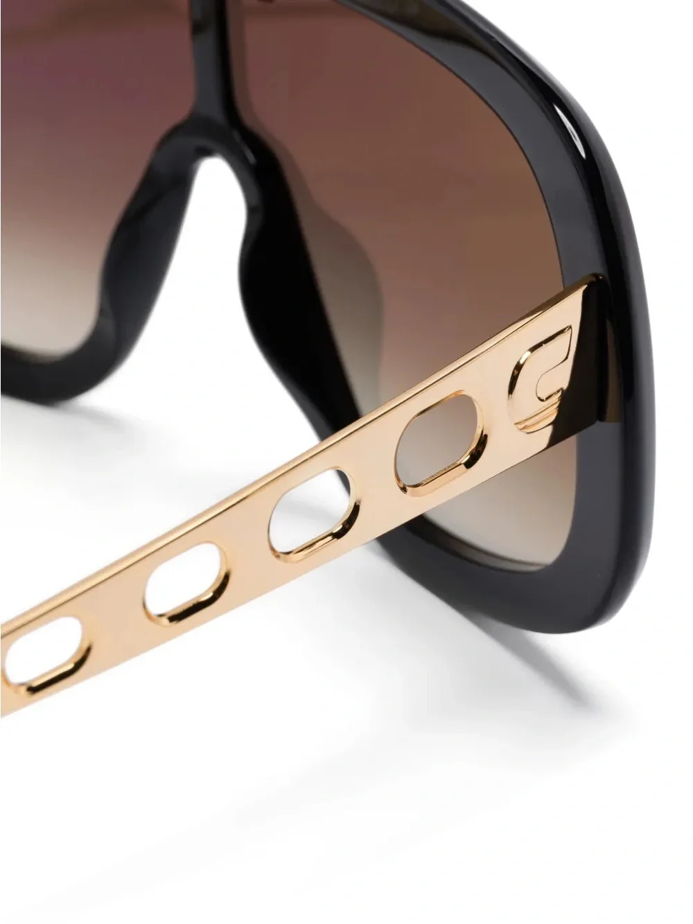 New Carrera FLAGLAB17 02M286 Oversized Shield Sunglasses in Black/Brown
